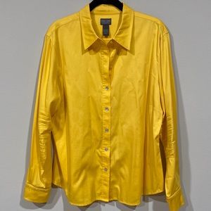 Additions by Chicos yellow button a blouse